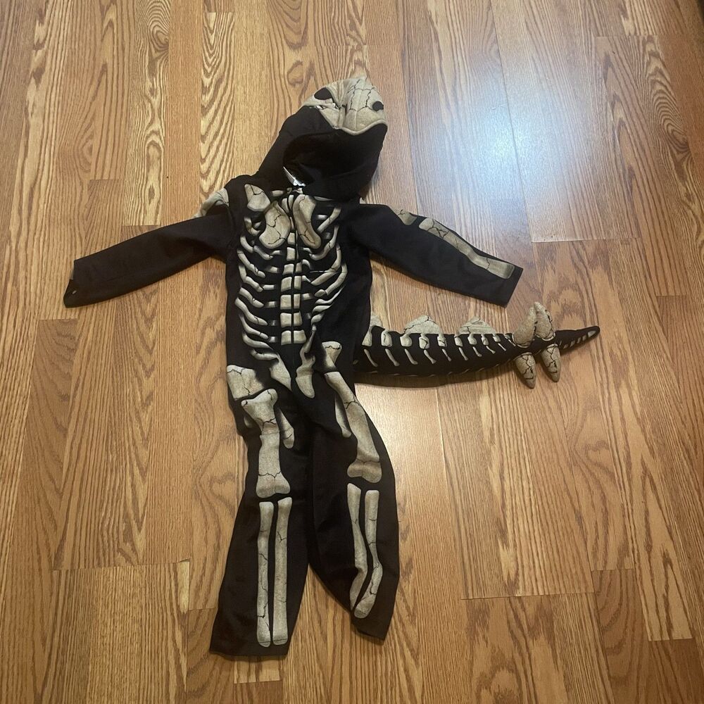 HalloweenCostumes.com Toddler Stegosaurus Fossil Costume for Kids, Black/Brown - Picture 4 of 10